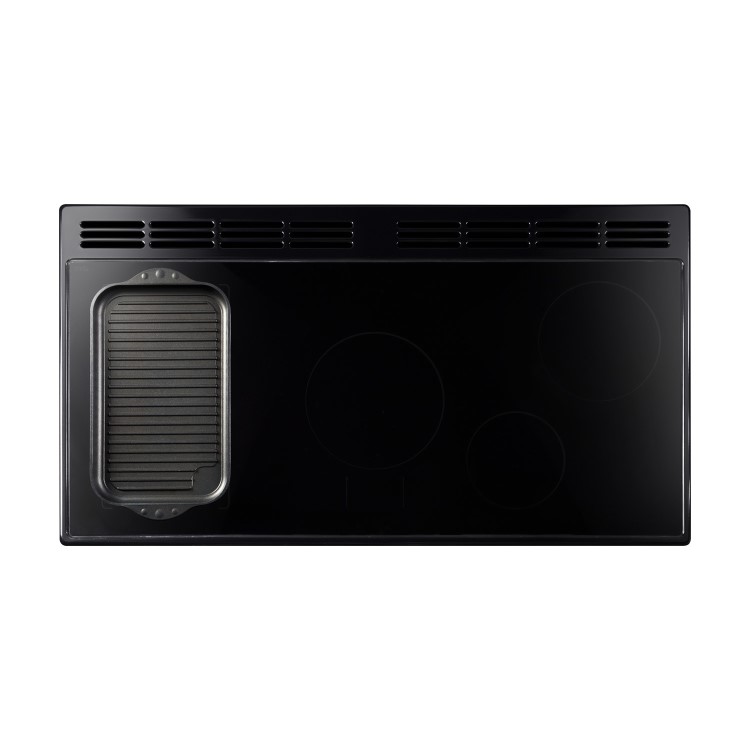 Rangemaster Classic Deluxe 110cm Base Cavity Induction Range Cooker - Pale Cream & Chrome