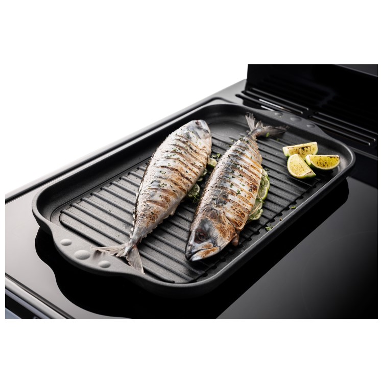 Rangemaster Classic Deluxe 110cm Base Cavity Induction Range Cooker - Pale Cream & Chrome