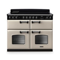 Rangemaster Classic Deluxe 110cm Base Cavity Induction Range Cooker - Pale Cream & Chrome