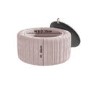 Pink Velvet Ottoman Storage Pouffe with White Glass Top - Coffee Table - Clio 
