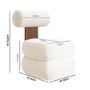 Cream Boucle Roll Back Dressing Table Chair - Cleo