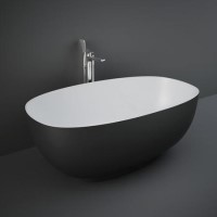 Black Freestanding Double Ended Bath 1400 x 700mm - RAK Ceramics