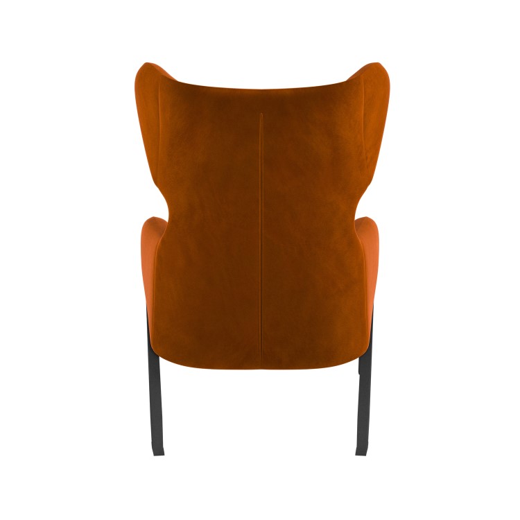 Burnt Orange Velvet Accent Chair - Clarence