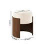 Cream Upholstered Bedroom Stool With Curved Walnut Base - Clover