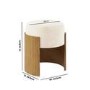 Cream Upholstered Bedroom Stool With Curved Oak Base - Clover