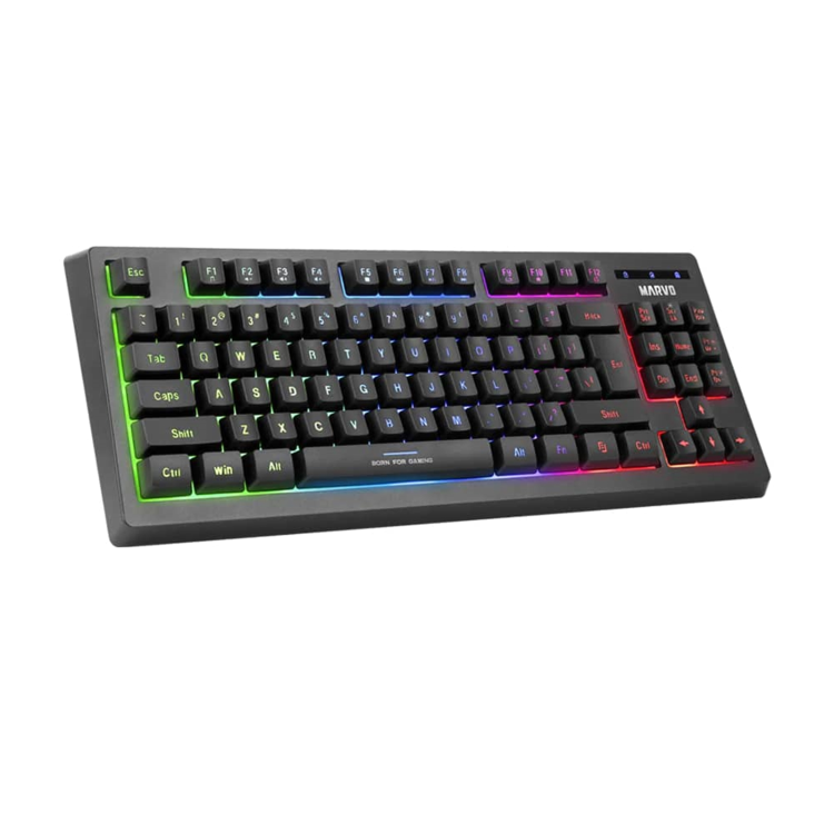 Marvo CM310-BK Wired Gaming Keyboard Black with Mouse and Mat Bundle