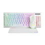 Marvo CM310-WH Wired Gaming Keyboard White with Mouse and Mat Bundle