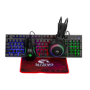 Marvo CM416-UK Wired Gaming Keyboard Black with Mouse Headset and Mat Bundle