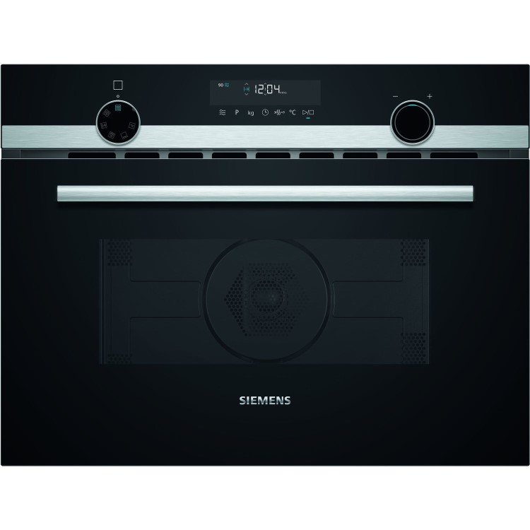 Refurbished Siemens CM585AGS0B iQ500 Built-in Combination Compact Oven With Microwave And Grill - Stainless Steel