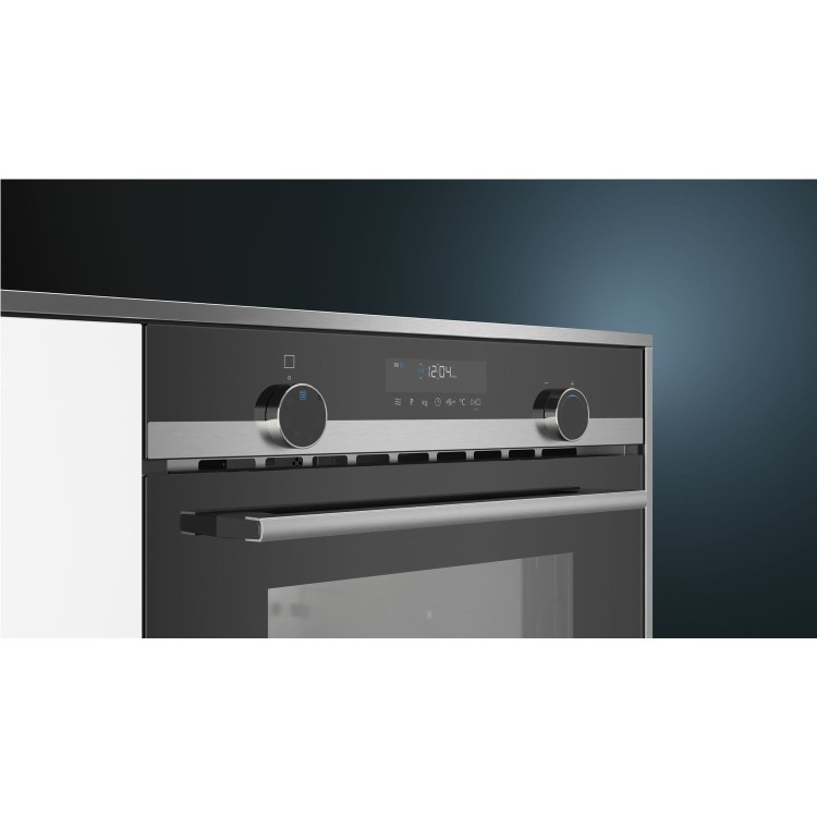 Refurbished Siemens CM585AGS0B iQ500 Built-in Combination Compact Oven With Microwave And Grill - Stainless Steel