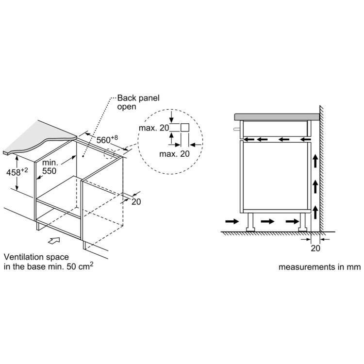 Refurbished Siemens CM585AGS0B iQ500 Built-in Combination Compact Oven With Microwave And Grill - Stainless Steel
