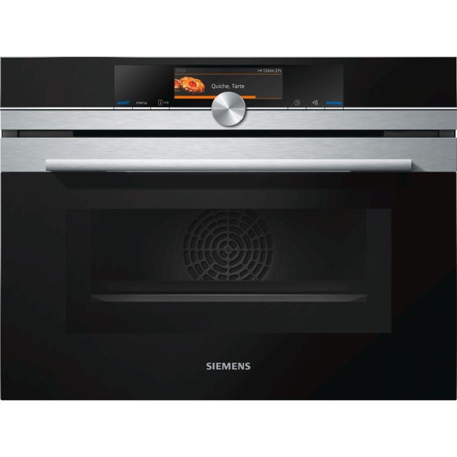 Siemens iQ700 Built-in Combination Microwave Oven with Pyrolytic Cleaning - Stainless Steel