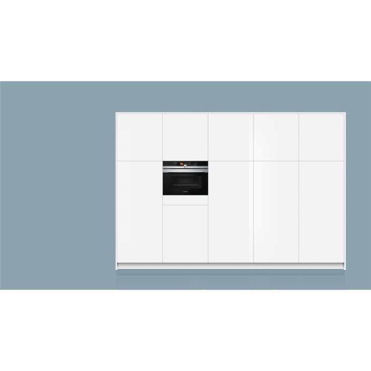 Siemens iQ700 Built-in Combination Microwave Oven with Pyrolytic Cleaning - Stainless Steel