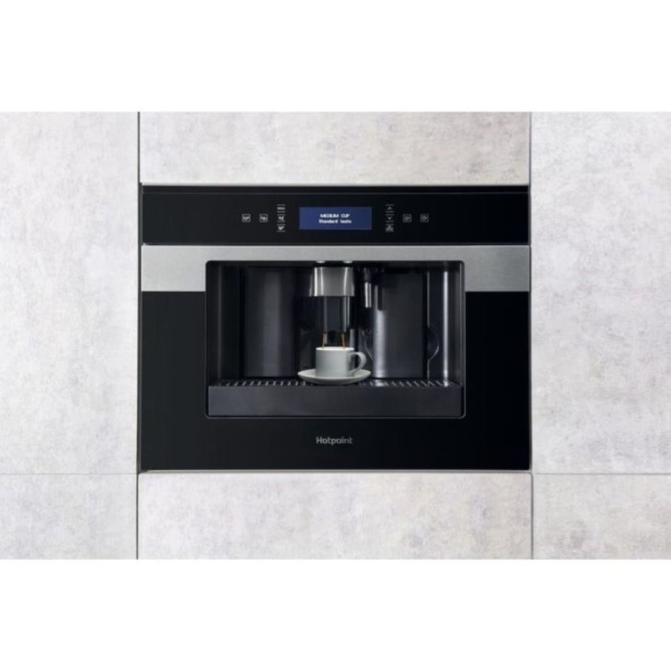 Hotpoint CM9945H Built-In Coffee Machine - Black