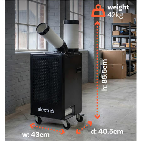 electriQ Heavy Duty 9200 BTU Portable Commercial Air Conditioner - Metal Body
