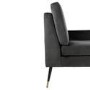 Mid-Century Modern Chaise Lounge Chair in Grey Velvet - Campbell