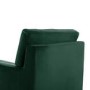 Mid-Century Modern Dark Green Velvet Chaise Lounge - Campbell