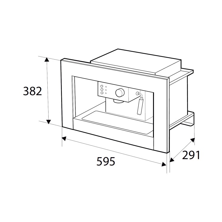 Indesit CMI5038IX Built-In Coffee Machine - Stainless Steel