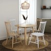Pair of Oak Effect Dining Chairs with Spindle Back - Cami