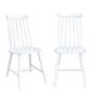 Set of 2 White Wooden Spindle Back Dining Chairs - Cami