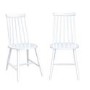 Set of 2 White Solid Wood Spindle Back Dining Chairs - Cami