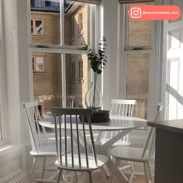 Set of 2 White Solid Wood Spindle Back Dining Chairs - Cami