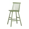 Olive Green Wooden Kitchen Stool with Spindle Back - 66cm - Cami