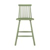 Olive Green Wooden Kitchen Stool with Spindle Back - 66cm - Cami