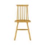 Set of 2 Light Oak Spindle Back Dining Chairs - Cami