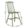 Set of 2 Olive Green Wooden Spindle Back Dining Chairs - Cami