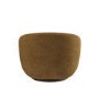 Caramel Brown Chenille Round Swivel Armchair - Celine