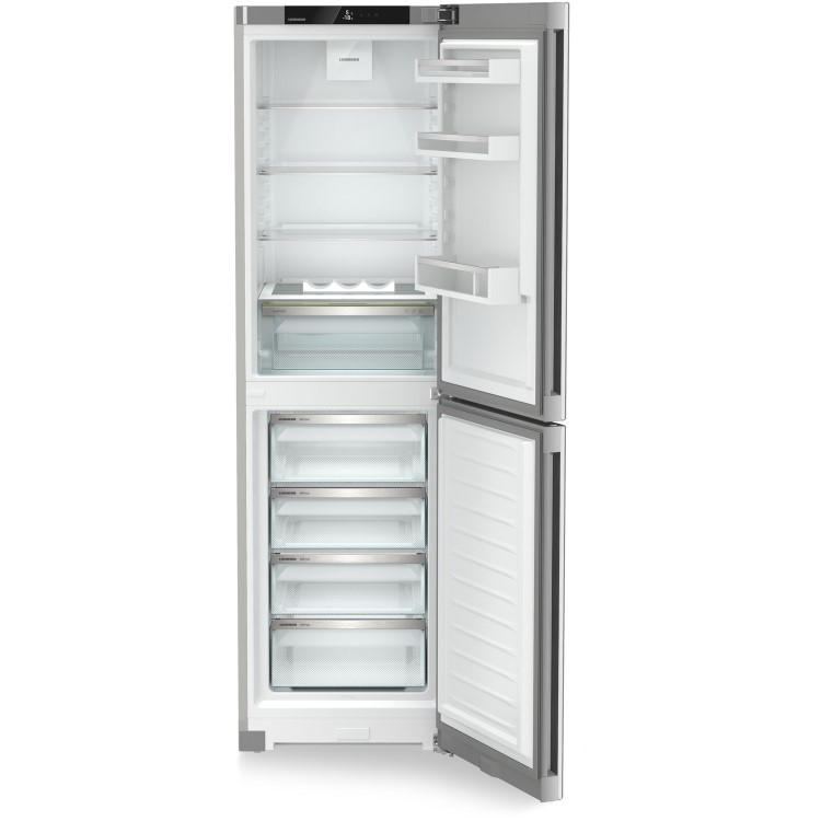 Refurbished Liebherr CNsfd5704 Freestanding 359 Litre 50/50 Frost Free Fridge Freezer With DuoCooling Silver
