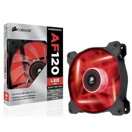 Corsair Air Series 2 x 120mm Red LED Quiet Edition Case Fan