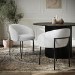 Set of 2 White Boucle Upholstered Dining Chairs - Cora