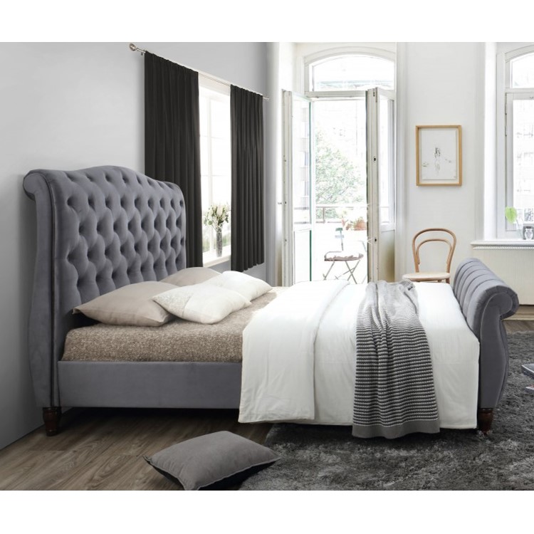 Birlea Colorado Upholstered Grey Super King Size Bed