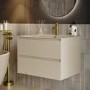 700mm Beige Wall Hung Vanity Unit with Basin - Como