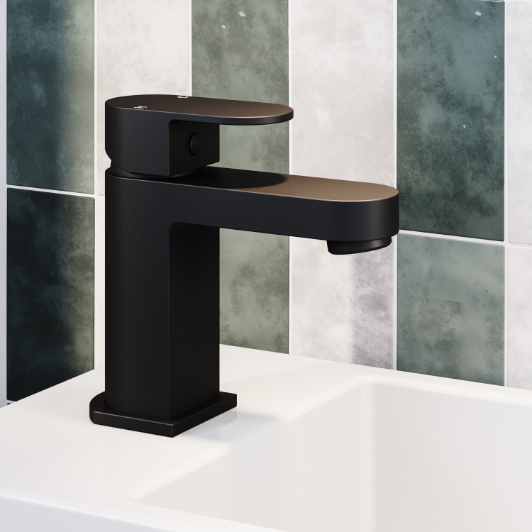 ONLY OPENED - Matt Black Cloakroom Basin Mixer Tap - Como