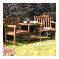 Wooden Garden Love Seats - Rowlinson Hampton