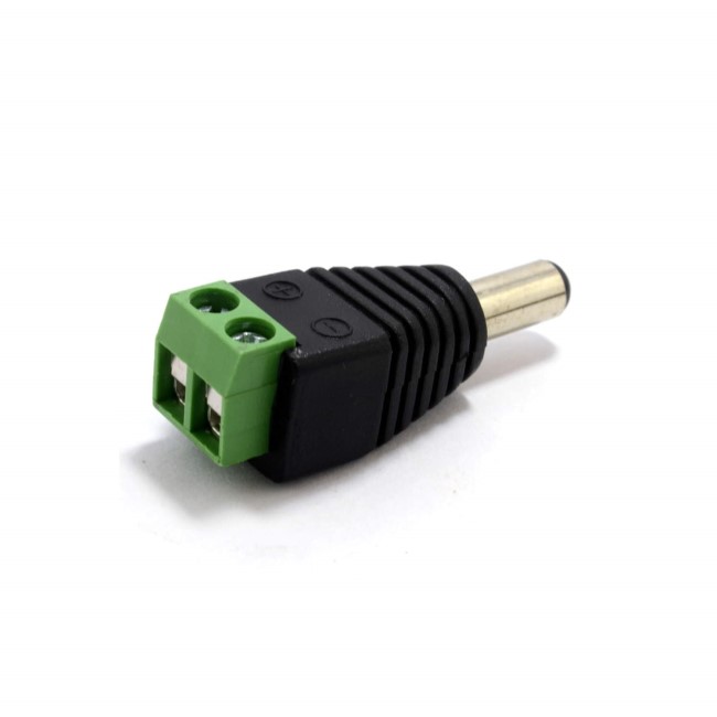 Single 2.1mm DC Power Plug Male