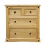 Corona Mexican 2+2 Chest of Drawers In Solid Pine 