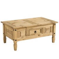 Corona Mexican Solid Pine 1 Drawer Coffee Table