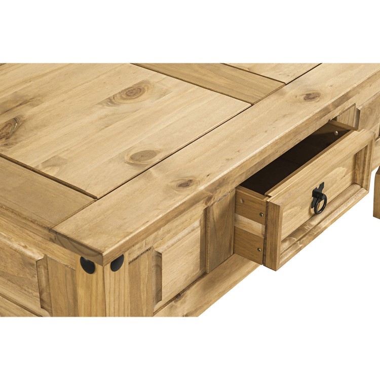 Corona Mexican Solid Pine 1 Drawer Coffee Table
