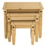Corona Mexican Solid Pine Nest of 3 Tables
