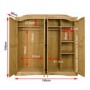 Corona Mexican 4 Door Wardrobe in Solid Pine