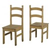 Corona Mexican Solid Pine Square Dining Set with 2 Dining Chairs