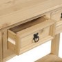 Corona Mexican Solid Pine 2 Drawer Console Table with Shelf