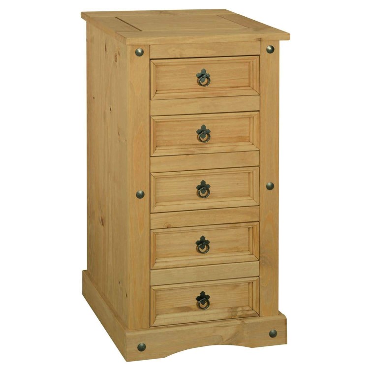 Corona Mexican Solid Pine 5 Drawer Chest