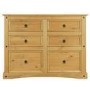 Corona Mexican Solid Pine Chest of Drawers with 6 Drawers