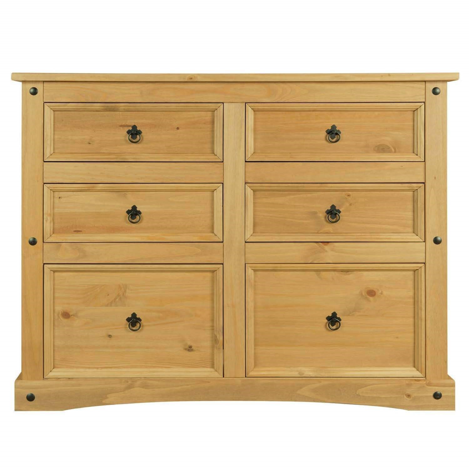Corona Mexican Solid Pine Chest Of Drawers With 6 Drawers Buy It