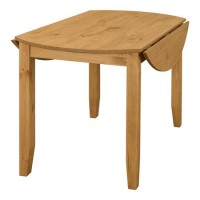 Corona Solid Pine Round Drop Leaf Dining Table - 4 Seater